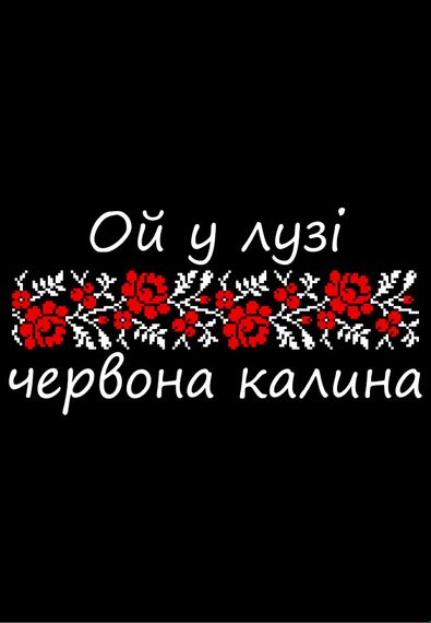 Футболка женская черная с принтом "Червона калина", S | Зображення 1