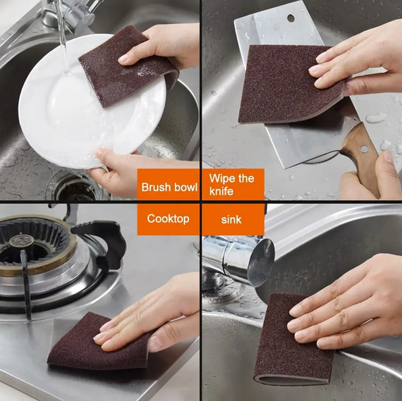Абразивна губка для чищення посуду sandpaper AND-5599 | Зображення 4