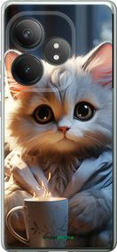 Чохол на Realme GT 6T Білий кіт "5646u-3750-2448"