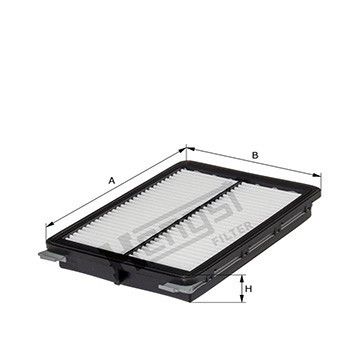 Фильтр воздушний Hyundai Sonata / Kia Optima  1.7 CRDi/2.0/2.4 GDi/MPi 14 -, Hengst, E1597L,