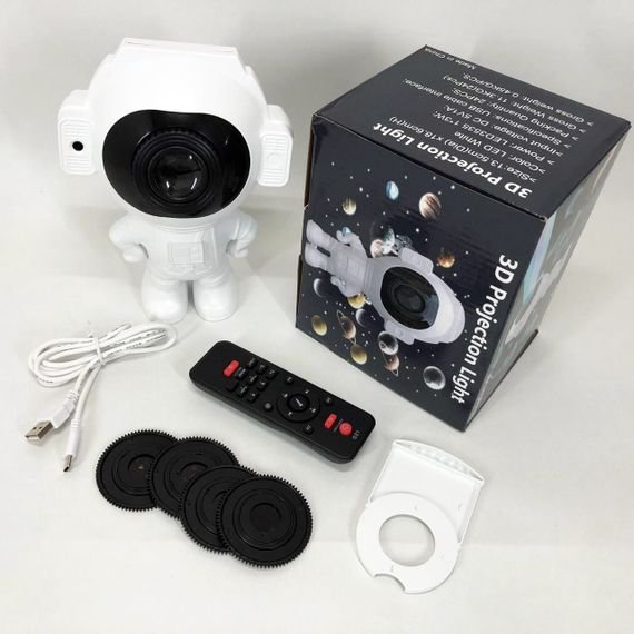 Проектор-нічник космонавт зоряне небо в дитячу, Проектор нічник галактика космос, Астронавт нічник MU-89 | Зображення 1