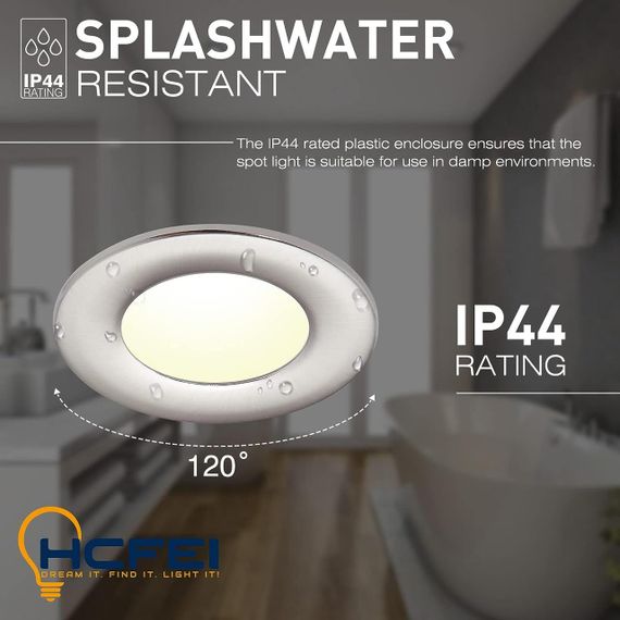 Встраиваемые светодиодные светильники 5 Вт (комплект 5 шт) — ультратонкий дизайн, матовый, IP44, 230 В | Зображення 2