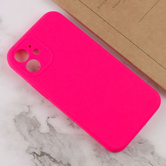 Чехол Silicone Case Full Camera Protective (AA) NO LOGO для Apple iPhone 12 (6.1") Розовый / Barbie pink | Зображення 2