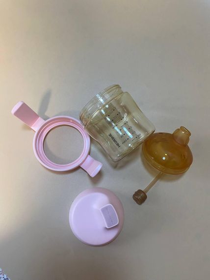 Поїльник дитячий HEORSHE 300 мл Рожевий | Зображення 3