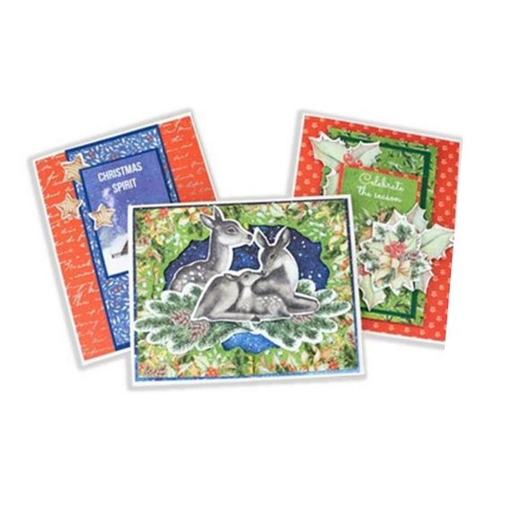 Набор для создания 3-х рождественских открыток "Awaiting Christmas" FDGCK-036 | Зображення 1