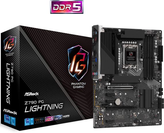 AsRock Z790 PG LIGHTNING (1700/Z790, 4*DDR5, 2*PCIex16, HDMI/eDP, 4xSATA, 4xM.2, 2.5Glan, 7.1ch, ATX | Зображення 4