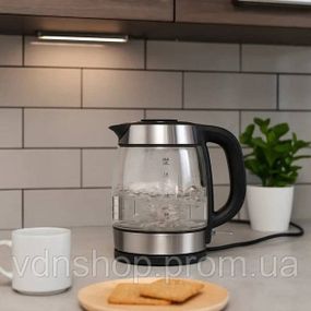 Электрический чайник Domotec MS-7946 стеклянный 1,7л 2200Вт YF-18