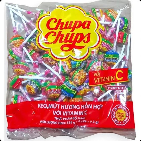 Леденцы Chupa Chups ассорти 60 шт по 9,3 г - фруктовый микс в пакете