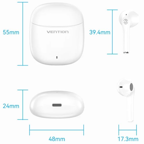 Навушники TWS Vention Elf Earbuds E02 White | Зображення 7