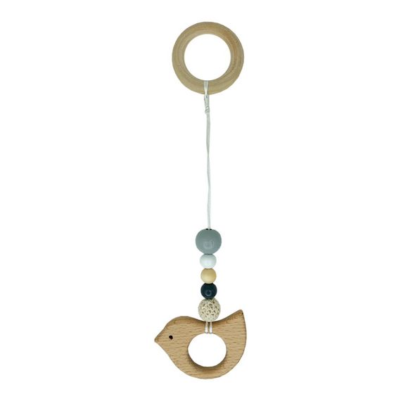 Детский деревянный грызунок "Птичка" MGZ-0410-1 с подвеской