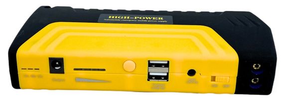 Пускозарядний автомобільний пристрій 50800 mAh для авто з акумулятором потужний павербанк повербанк Power жовтий | Зображення 5
