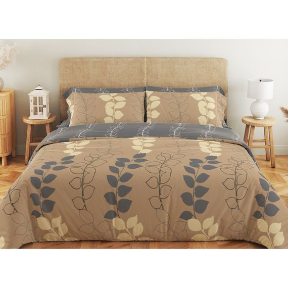 Постільна білизна євро ТЕП Soft dreams Grey Leaf 2-03859-25850 200х215 см