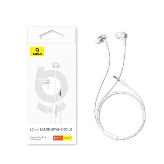 Навушники Baseus Encok HZ11 Wired Earphones Moon White | Зображення 7