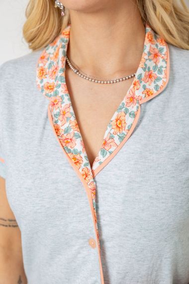 Пижама женская с принтом  -уценка, цвет серый, 243R19013-U | Зображення 4