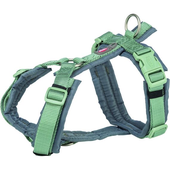 Шлея Trixie Premium для собак трекінгова XS–S 32–38 см 13 мм блакитно-сіра