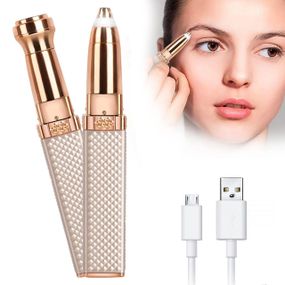 Жіночий тример для брів 2в1, з USB та 2-ма насадками, Blawless MA-3, Рожевий / Акумуляторний епілятор для обличчя