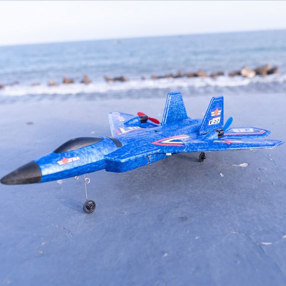 Самолет на радиоуправлении SCHE HW32 F22 Fighter Red Blue | Зображення 6