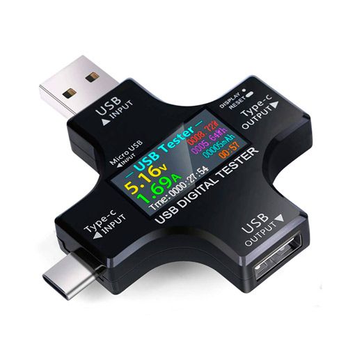 USB тестер тока напряжения емкости, Type-C MicroUSB, Atorch J-7C | Зображення 1