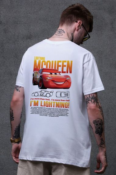 Оверсайз футболка Without з принтом Mcqueen White