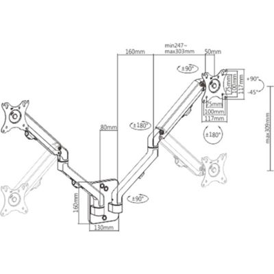 Кронштейн Gembird MA-WA2-01 | Зображення 1