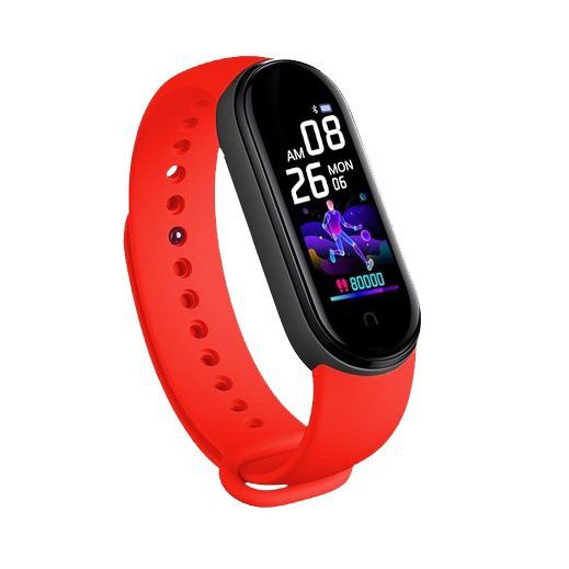 Фитнес браслет Smart Watch M5 Band Classic Black смарт часы-трекер. FA-962 Цвет: красный | Зображення 4