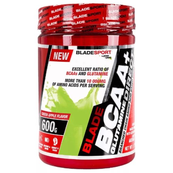 Амінокомплекс для спорту Blade Sport BCAA + Glutamine Direct 600 g /50 servings/ Green Apple