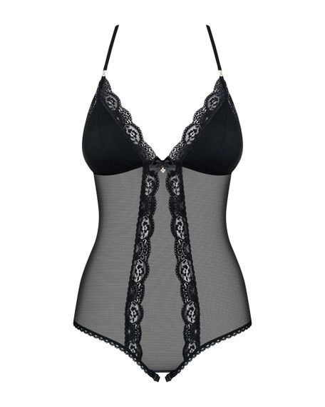 Сітчасте боді з відкритими сідницями Obsessive 841-TED-1 teddy L/XL, чорний Sex Aura | Зображення 4