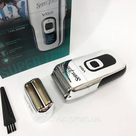 Акумуляторна бритва з фірмовим лезом VGR, Професійна електробритва з насадками, Бритви акумуляторні NZ-48 | Зображення 4