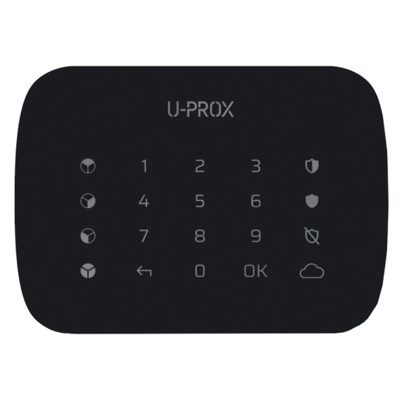 U-Prox Keypad G4 Black Бездротова сенсорна клавіатура для чотирьох груп - Управління охороною