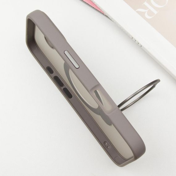 TPU+PC чохол Metal Buttons with MagSafe Colorful HQ Ring для Apple iPhone 16 (6.1") | Зображення 3