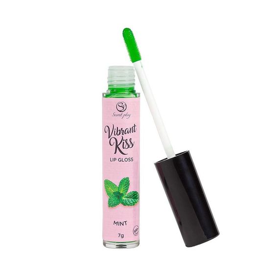 Блиск для губ з ефектом вібрації - Secret Play Mint Lip Gloss Vibrant Kiss sexstyle