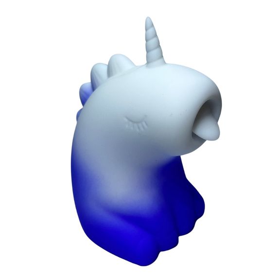 Стимулятор клітора з язичком UNIVIBE «Єдиноріг», 10 режимів, градієнт біло-фіолетовий sexstyle