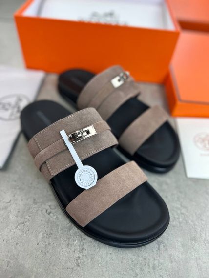 Сланці Hermes Jackson etoupe чоловічі коричневі  ob413 | Зображення 2
