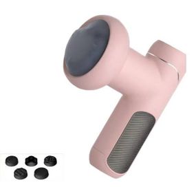 Масажер для тіла акумуляторний 5 насадок HS-009 Рожевий