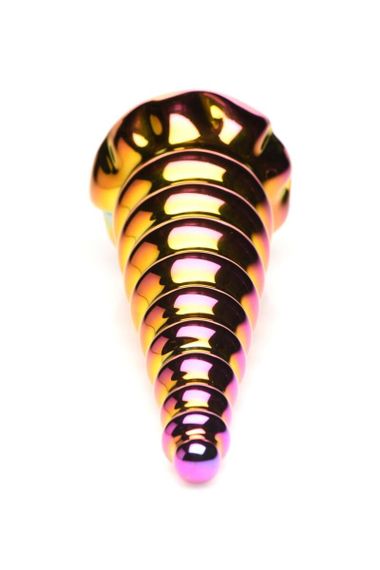 Фентезійний скляний фалоімітатор Creature Cocks Twilight Rainbow Glass Dildo, 16 см | Зображення 2