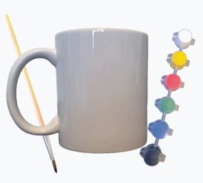 Набір для творчості кружка розмальовка 330 мл біла