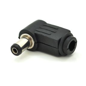 Переходник DC 5.5x2.1mm (папа) под пайку, штекер 90°