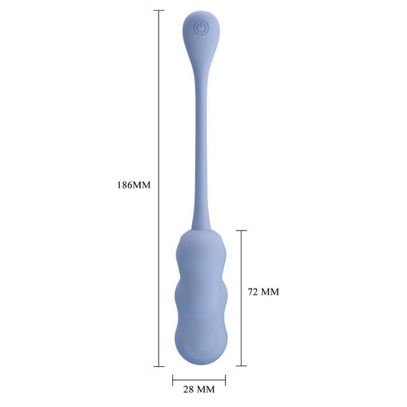 Віброяйце вагінальне Pretty Love Leshy з пультом, блакитне, 18.6 х 2.8 см sexstyle | Зображення 8