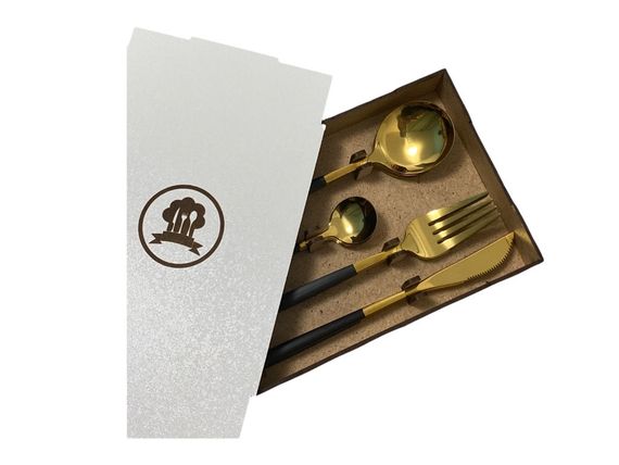 Набір столових приборів Kitchen чорний на 4 персони | Зображення 2