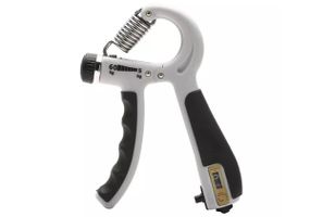 Еспандер кистьовий EasyFit (з лічильником) 5-60 кг для рук з регульованим навантаженням Чорно-сірий (EF-1905-B)