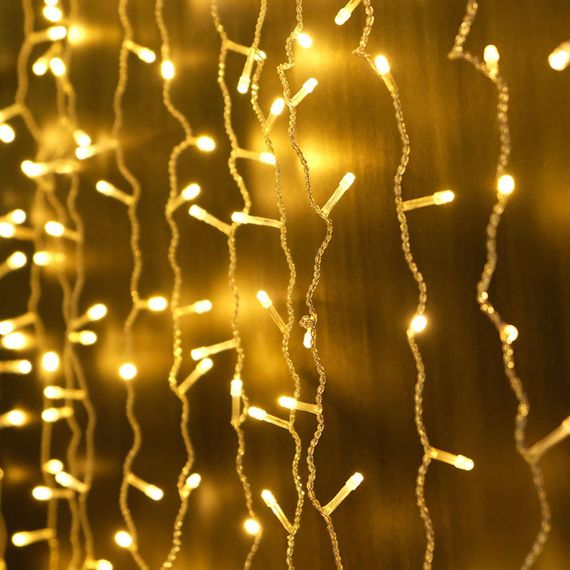 Гирлянда Штора от сети, (2х1,5 м), 192 LED, Теплый белый, AD-50544 / Новогодняя светодиодная гирлянда | Зображення 1