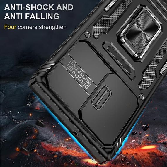 Ударопрочный чехол Camshield Army Ring для Samsung Galaxy S23 Ultra Черный / Black | Зображення 6