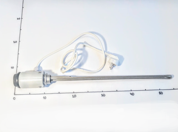 Тэн для радиатора 1200W с левой резьбой 1" и терморегулятором (Украина) | Зображення 2