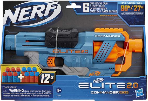 Бластер NERF Elite 2.0 Commander RD-6. Нерф Элит Коммандер. Пистолет револьвер