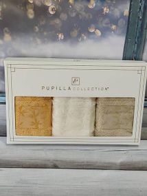 Полотенца Pupilla Elite koyu krem 30х50см Бамбук набор 3шт