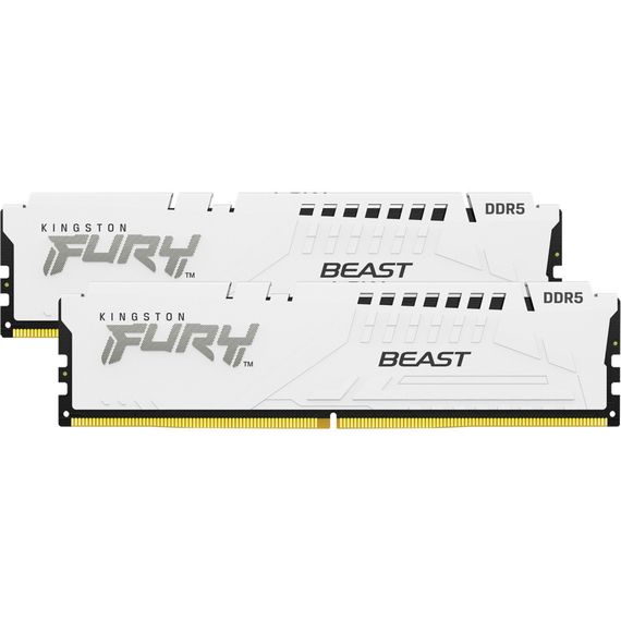 Модуль пам'яті для комп'ютера DDR5 32GB (2x16GB) 5600 MHz Beast White Kingston Fury (ex.HyperX) (KF556C36BWEK2-32) | Зображення 2