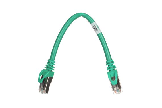 Патч-корд 2E Cat 6,S-FTP экран оплётка фольга,RJ45, 4Х2 27AWG ,7/0.14 Cu, 0.20 m,PVC, Green (2E-PC6SFTPCOP-020GRN) | Зображення 1
