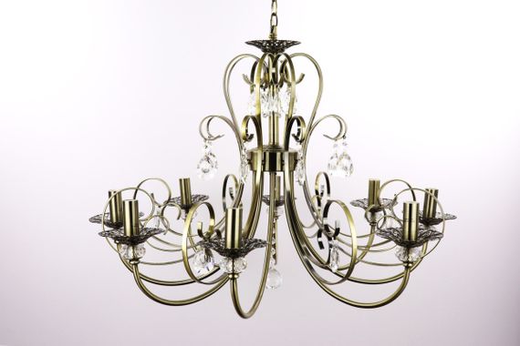 Люстра свічка 25338 Бронза 60-90х72х72 см. | Зображення 1