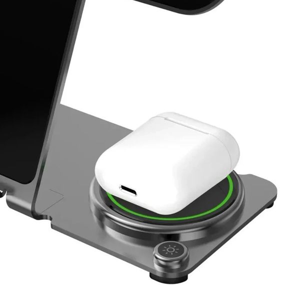 БЗУ WIWU Wi-W005 3 in 1 wireless charger Black | Зображення 3