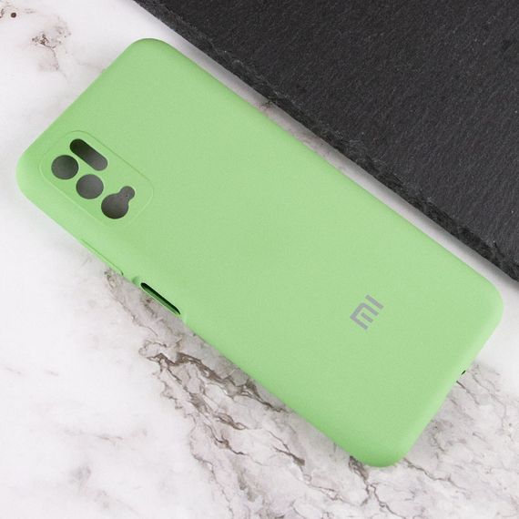 Чехол Silicone Cover Full Camera (AA) для Xiaomi Redmi Note 10 5G / Poco M3 Pro Full camera, М'ятний/Mint | Зображення 3